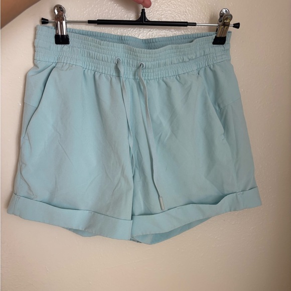 Lululemon Athletica Light Blue High Waist Shorts - Picture 1 of 2